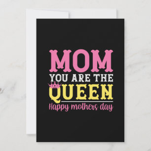 Invitación Arte Madre Mamá Eres La Reina