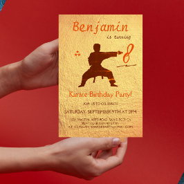 Invitación Arte Marcial Moderno Karate Niños Fiestas divertid