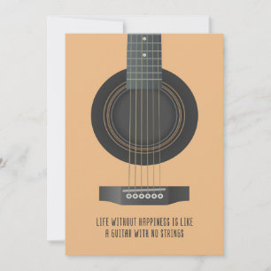 Invitación Arte musical una guitarra sin cuerdas