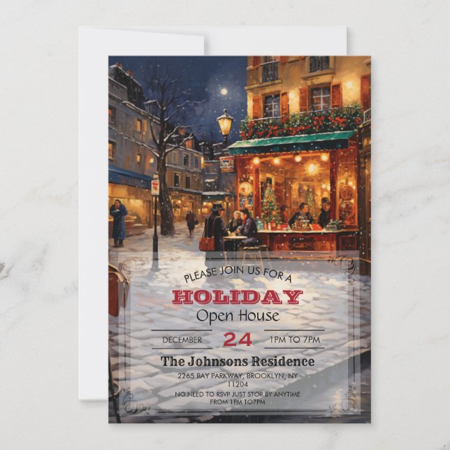 Invitación Arte Navidad de París (Anverso)
