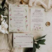 Arte Nouveau Acuarela Vintage Boda Floral