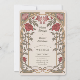 Invitación Arte Novedoso Floral Boda Vintage