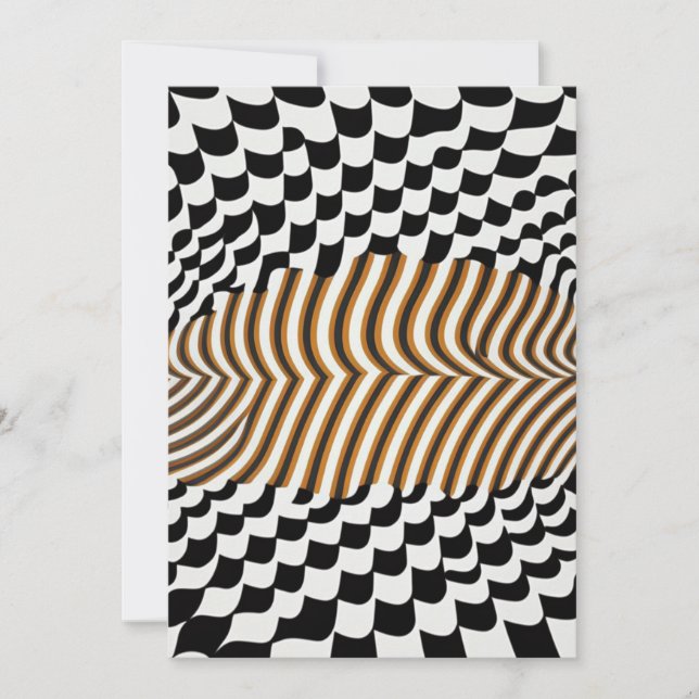 Invitación Arte óptico de IA - zona de confort visual (Anverso)