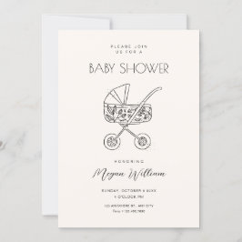 Invitación Arte para guardar un bebé