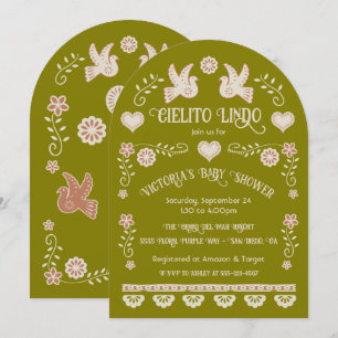 Invitación Arte popular mexicano Cielito Lindo Baby Shower Ar