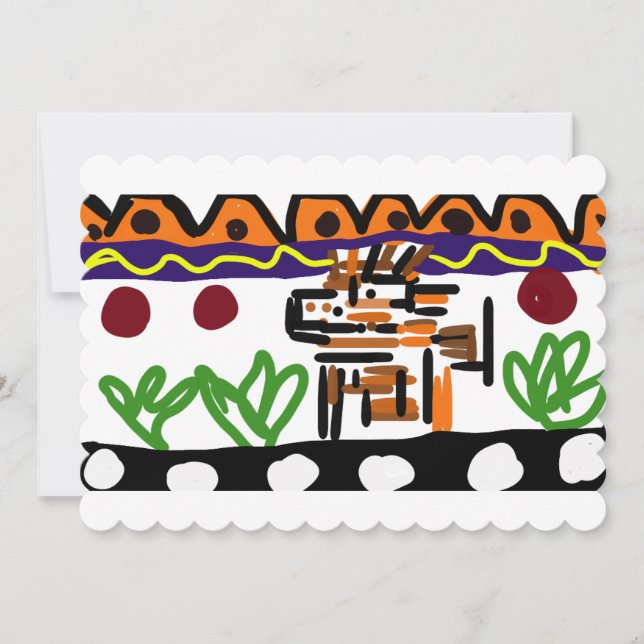 Invitación Arte trasero de león (Anverso)