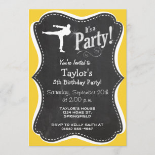 Invitación Artes marciales amarillas