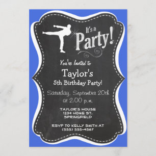 Invitación Artes marciales azules reales