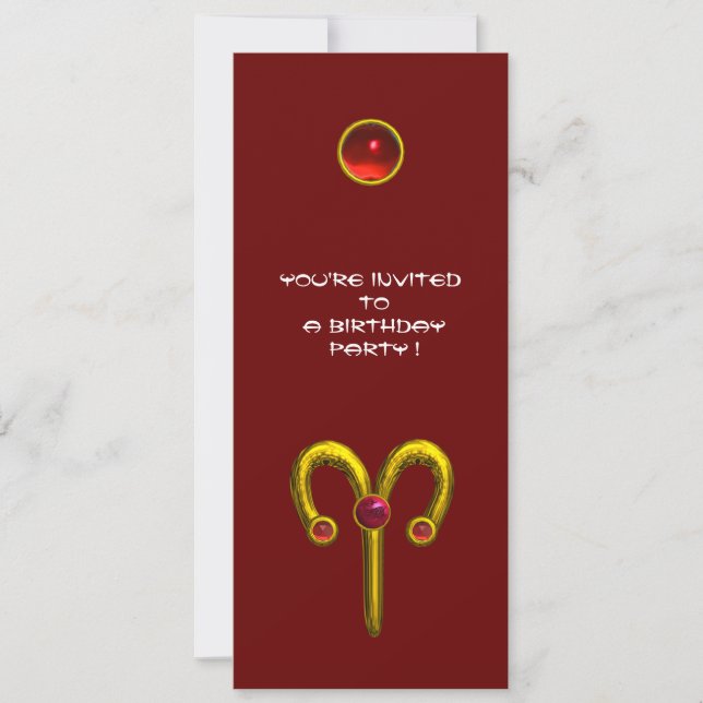 Invitación ARTES RUBY , rojo intenso (Anverso)