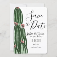 Artes Salvaje Cactus Artístico Guardar la Fecha