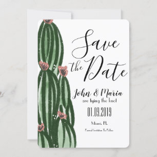 Invitación Artes Salvaje Cactus Artístico Guardar la Fecha
