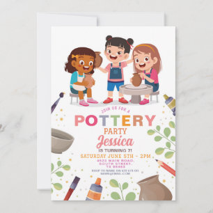 Invitación Artesanías artesanales de arcilla de artesanía Fun