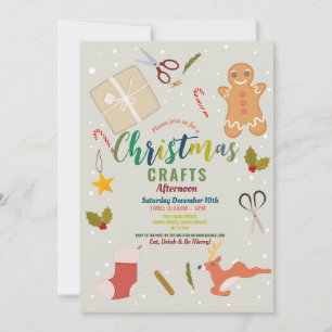 Invitación Artesanías que hacen familia de Navidades Fiestas