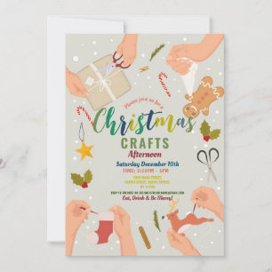 Invitación Artesanías que hacen familia de Navidades Fiestas