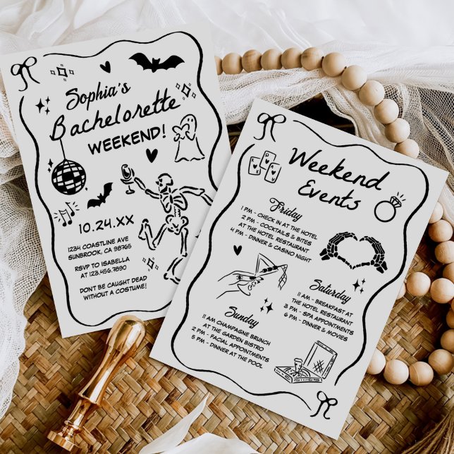 Invitación Articulación de la Bachelorette de Halloween (Subido por el creador)