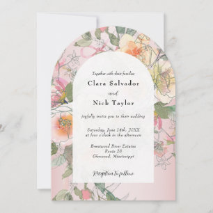 Invitación Artista Botánico Boho Boceto Jardín Boda
