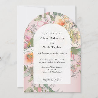 Invitación Artista Botánico Boho Boceto Jardín Boda