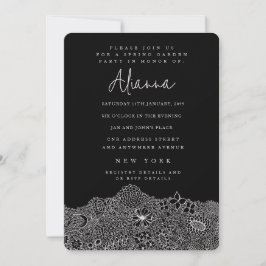 Invitación Artista de la Escena de Jardín Único Cumpleaños Bl