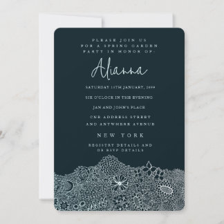 Invitación Artista de la Escena de Jardín Único Cumpleaños Sk