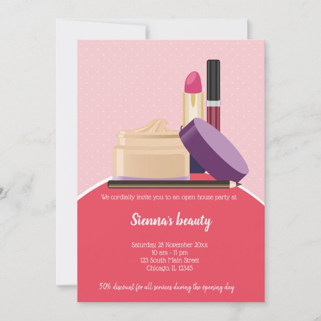 Invitación Artista de maquillaje