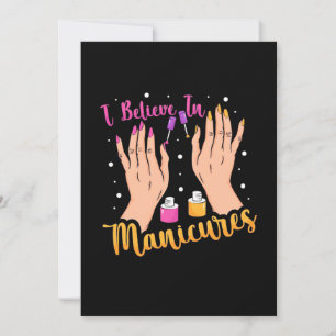 Invitación Artista de uñas cree en manicuras