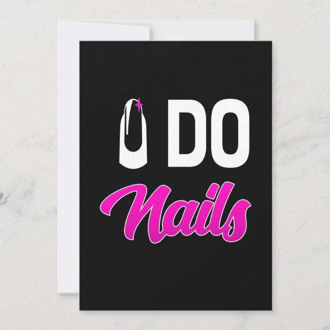 Invitación Artista de uñas hace uñas (Anverso)