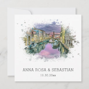 Invitación *~* Artista QR POSITANO Italia AR20 Boda RSVP