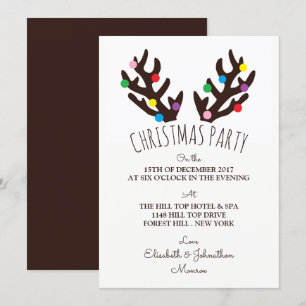 Invitación Artistas de renos festivos, Fiesta Navidad Invitat