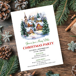 Invitación Artistic minimalist Christmas scene holiday invite