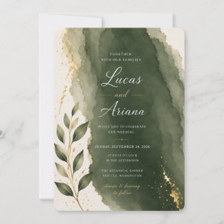 Invitación artística botánica para boda