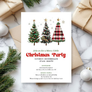 Invitación artística de árbol de Navidad con leopa