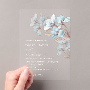 Invitación Artística de Flores de Oro Turquesa Ros
