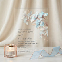 Invitación Artística de Flores de Oro y Turquesa