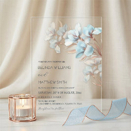 Invitación Artística de Flores de Oro y Turquesa