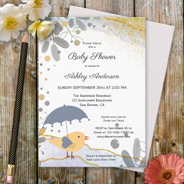 Invitación artística moderna a Baby Shower (Subido por el creador)