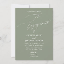 Invitación ArtsApp DIY Colores Green Script Engagement