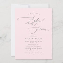 Invitación ArtsApp Elegant Calligraphy Pink Baby