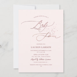 Invitación ArtsApp Elegant Calligraphy Pink Baby