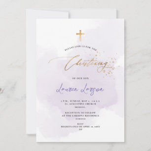 Invitación ArtsApp Elegant H2 Lavado Cristalización Púrpura