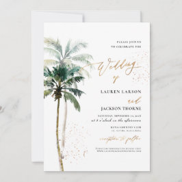 Invitación ArtsApp Elegant Tropical Paradise Palm Trees