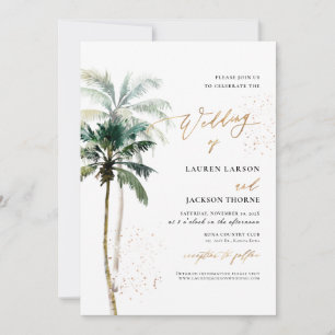 Invitación ArtsApp Elegant Tropical Paradise Palm Trees