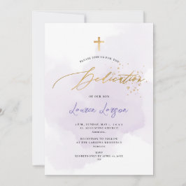 Invitación ArtsApp Elegante H2 Dedicación púrpura lavada