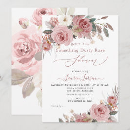 Invitación ArtsApp H2 Dusty Rosa Rosa Rosada Ducha de novias