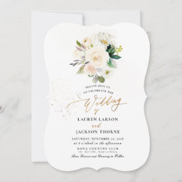 Invitación ArtsApp H2 Elegant Alabaster Cream Cream Cream Bod