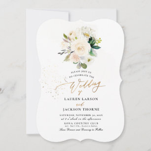 Invitación ArtsApp H2 Elegant Alabaster Cream Cream Cream Bod