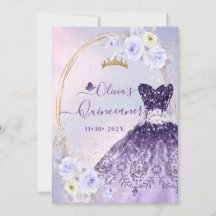 ArtsApp H2 Ombre Purple Sparkling Quinceanera