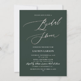 Invitación ArtsApp Luxe Caligrafía Verde Bosque Lujurioso