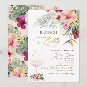 Invitación ArtsApp Paraíso Tropical Brunch+Burbujas de Oro Fa