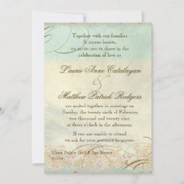 Invitación Aruba Sea Turtle Moderna Playa Costera Oceánica