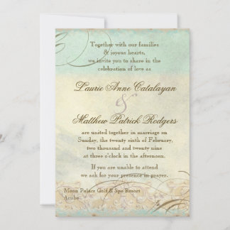 Invitación Aruba Sea Turtle Moderna Playa Costera Oceánica
